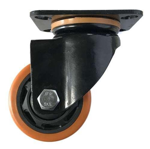 3" Inch Medium Duty Caster Wheel 441 pounds Swivel Polyurethane and Polypropylene Top Plate - VXB Ball Bearings