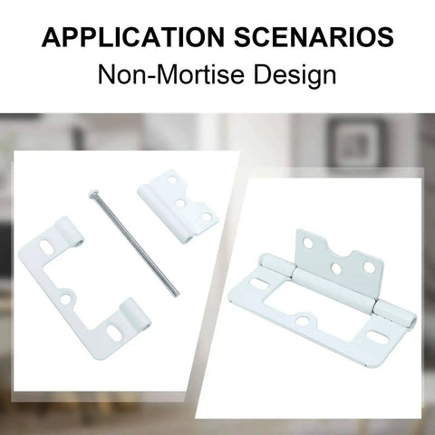 Six Pack 3 Inch Non Mortise Door Hinges With Screws Heavy Duty Stainless shown in application scenarios
