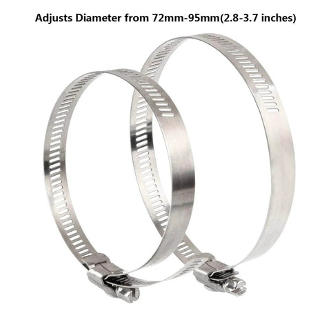 30 Pcs 3 Inch Adjustable Stainless Steel Hose Clamps Worm Gear Clamps 72 To 95mm Range Duct Clamp For Automotive Water Pipe Hose Clip
