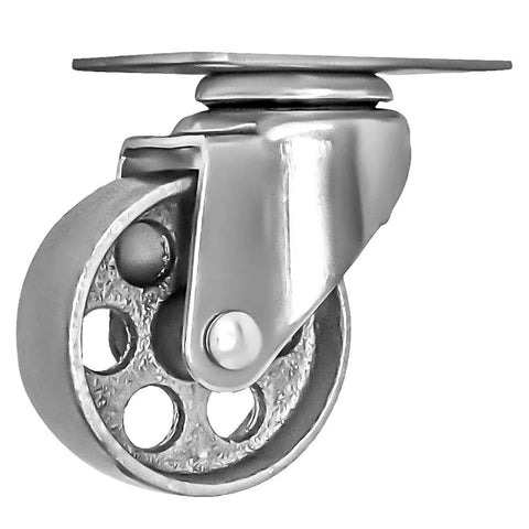 3 Inch Heavy Duty All Steel Swivel Plate Caster Wheel with Brake Lock, 360 Degree Swivel, 300lb Capacity for Furniture