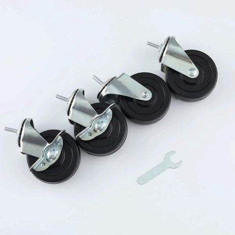 3 Inch Heavy Duty Caster Wheels With 1 Quarter Inch Thread Stem Set Of 4 For Wire Shelving Furniture And Carts Durable Polyurethane And Steel Construction Replacement Wheels For Home Office Shop Carts And Shelving Units
