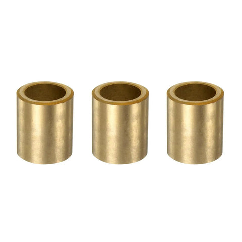3 Pack Sleeve Bearings With 18mm Bore 25mm Outer Diameter And 30mm Length Self Lubricating Sintered Bronze Bushings displayed in a row.