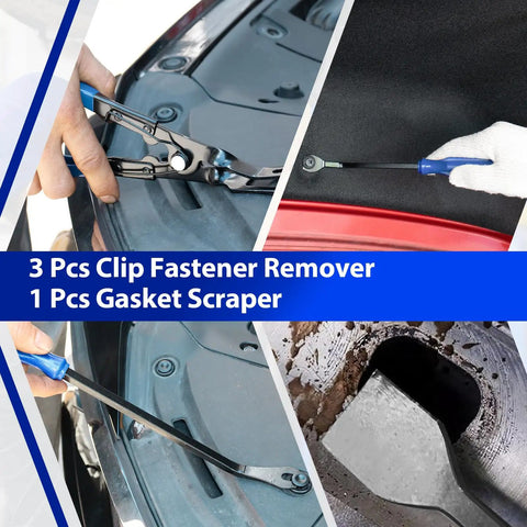 17 Piece Hook And Pick Set For Auto Trim Removal Kit Keze Pro Grade Telescoping Magnetic Pickup Tool And Gasket Scraper Clip Pliers Remover Car Door Panel Fastener Removal Automotive Repair Tools in use