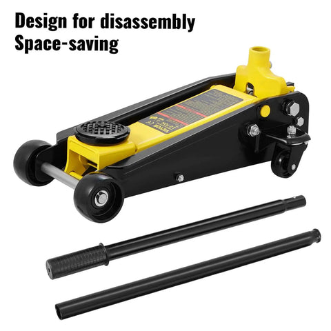 3 Ton Low Profile Floor Jack With Quick Lift Pump for All Terrain Vehicles and Cars Heavy Duty Steel Racing Jack