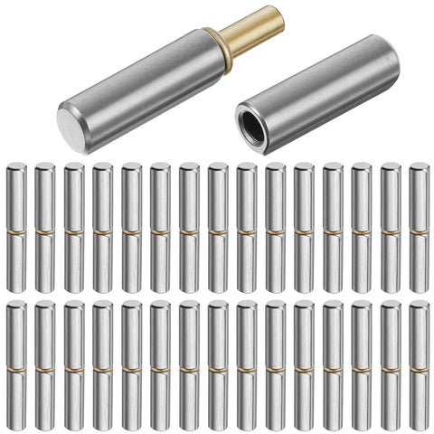 30 Pack Weld On Bullet Hinges 2-1/2 X 3/8 Inch Heavy Duty Carbon Steel Detachable Gate Hinges For Swing Doors, grouped view