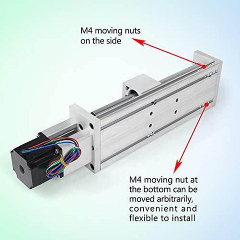 300mm Stroke CNC Linear Stage Motion Actuator, Double Optical Axis X Y Z Axis Linear Slide Rail Aluminum Alloy Cross Sliding Table SBR16 Linear Rail Guide SFU1605 Ballscrew for CNC