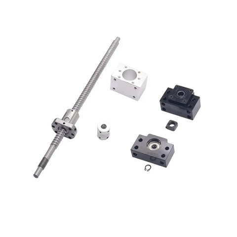 High Precision 300mm Ball Screw System With 12mm Diameter 4mm Lead End Processing Metal Ball Nut BK10 And BF10 End Supports And Coupler