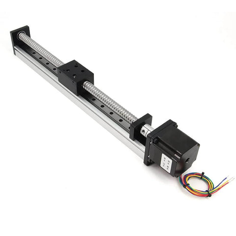 300mm Travel Linear Stage Actuator with SFU1605 Ball Screw and NEMA23 Stepper Motor, Square Linear Rails for DIY CNC Router X Y Z Axis