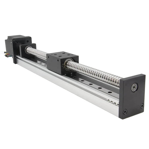 300mm Travel Linear Stage Actuator with SFU1605 Ball Screw and NEMA23 Stepper Motor, square linear rails, high precision design