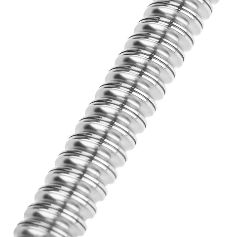 Close-up of 300mm Rolled Ballscrew Ball Nut Anti-Backlash for Precision CNC Linear Motion, silver finish and durable design.