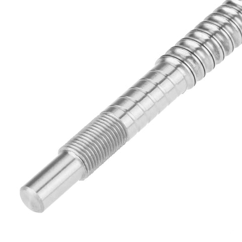 Close-up of 300mm Rolled Ballscrew Ball Nut Anti-Backlash For Precision CNC Linear Motion, silver finish, smooth operation, durable material.