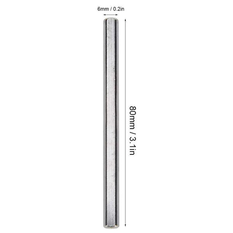 D Shaft Rods 303 and 304 Stainless Steel Accuracy Ground Axles, 3.1 inch by 0.2 inch, shown vertically with measurements