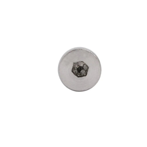 Top view of a 304 Stainless Steel Hex Socket Shoulder Bolt from 10 Pack, Silver Tone, for Machinery and Industrial Projects Uxcell