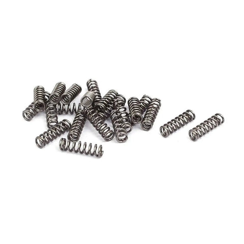 304 Stainless Steel Compression Spring 3mm OD 0.5mm Wire Size 10mm Free Length Silver Tone 20Pcs Heavy Duty Coil for Small Mechanisms