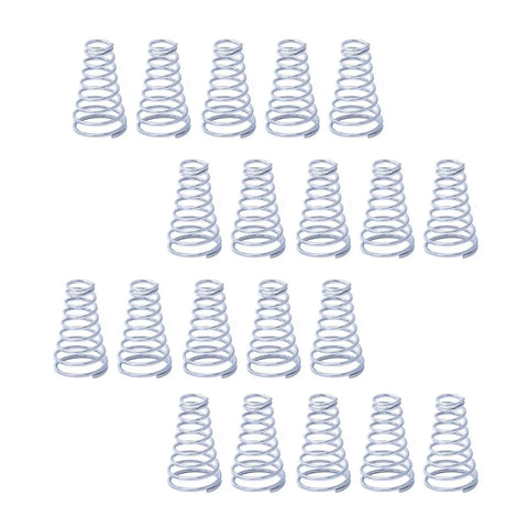 304 Stainless Steel Tapered Spring Set 20 Pack Conical Cone Compression Springs For Tower Pressure Applications Wire Diameter 0.3 To 0.8 Mm Height 5 To 30 Mm Durable Corrosion Resistant Reusable For DIY Repairs And Mechanical Projects