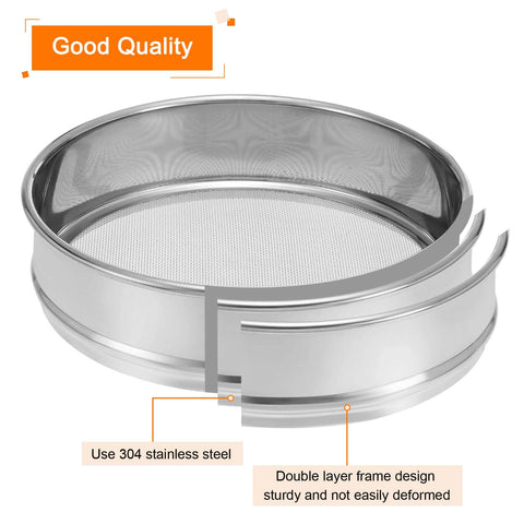 Durable 18 Mesh Lab Sieve For Industrial Laboratory Use, 8 Inch Diameter 304 Stainless Steel Wire Cloth Test Sieve With 1mm Openings