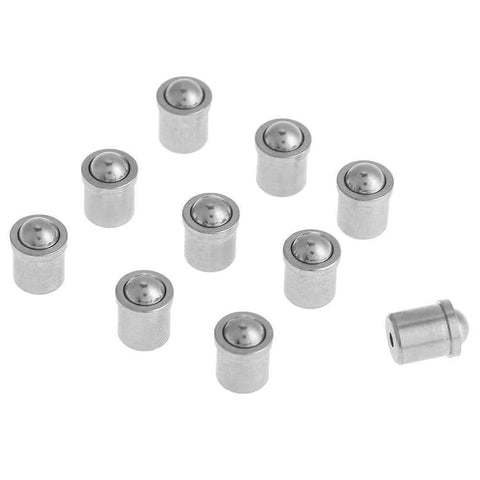 10 pcs 304 stainless steel push fit ball spring plungers with 5mm x 6mm body, precision positioning components for mechanical devices and clamps