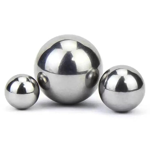 304 Stainless Steel Balls, 20mm Solid Small Steel Balls for Ball Bearings and Slingshot, shown in a group of three