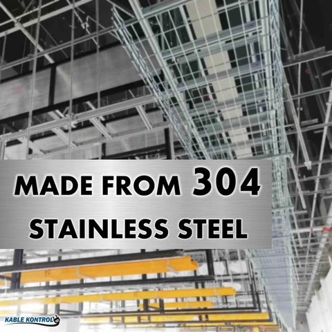 Stainless Steel Strengthening Bar Coupler Splice Connection Hardware For Wire Mesh Cable Tray And Cable Management Rack NEC Approved