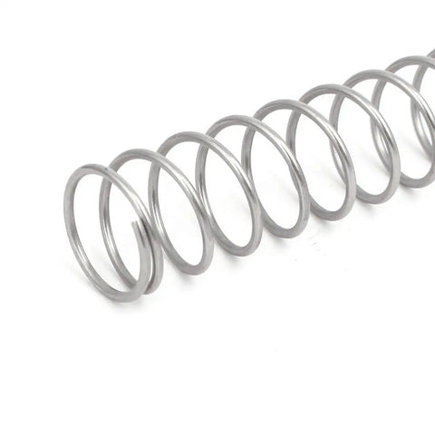 Close-up of Heavy Duty 304 Stainless Steel Compression Spring With 20mm Outer Diameter 1.5mm Wire Size 305mm Free Length Silver Tone