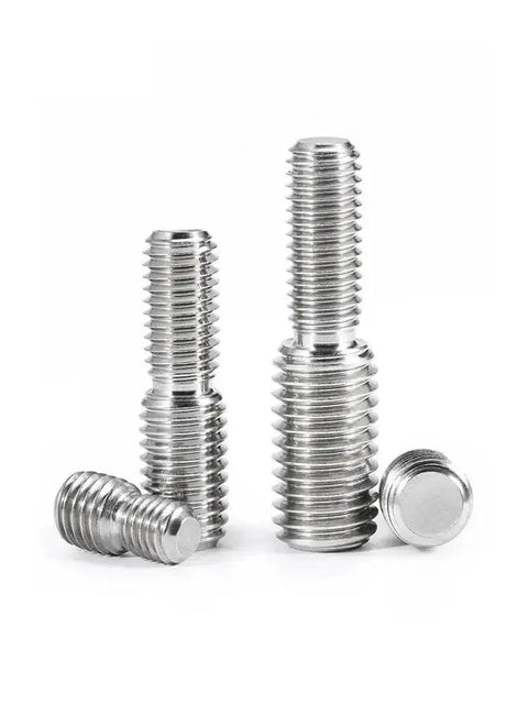 304 Stainless Steel Double Head Male to Male Thread Adapter M3 to M20 showcasing various sizes