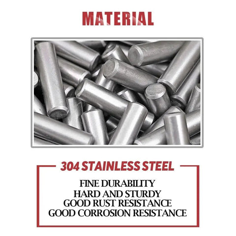 Pro Grade Stainless Steel Dowel Pin Shelf Support Kit 110 Piece Assortment With Hardened 304 Stainless Durable Pins