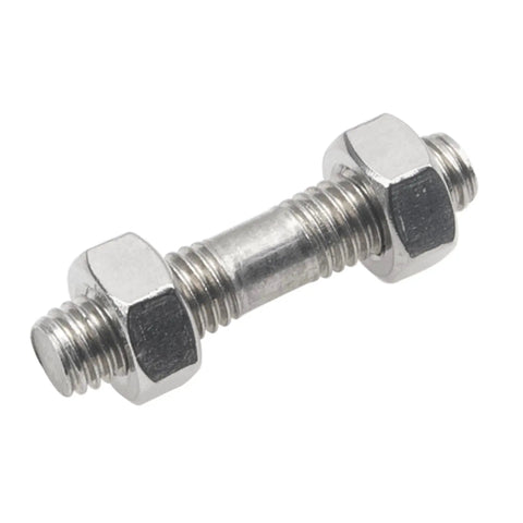 304 Stainless Steel Double End Threaded Studs M8x40 With Nuts close-up view