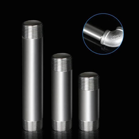 304 Stainless Steel Nipple Pipe Fitting One Half Inch NPT Male To One Half Inch NPT Male Thread Four Inch Length Pack Of 2 Corrosion Resistant Plumbing Fittings For Water Gas Oil And Fluid Systems
