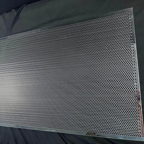 Tough As Nails 304 Stainless Steel Perforated Metal Sheet 48x24 Inches 19 Gauge Expanded Mesh With Hexagonal Holes One Quarter Inch Openings