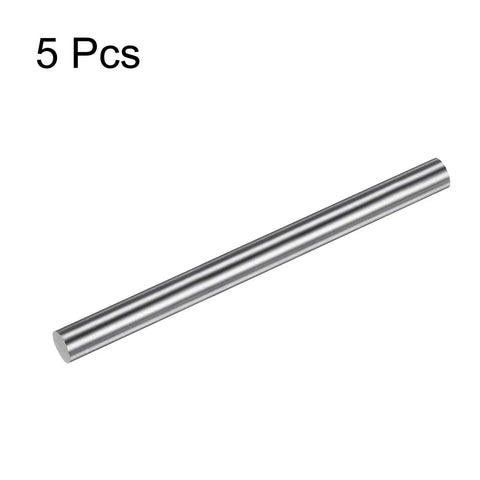 304 Stainless Steel Round Rod Three Eighths Inch Diameter Six Inch Length Pack Of Five for DIY and Metalworking Projects