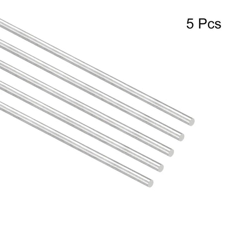 Beefy Pro Grade 304 Stainless Steel Round Rods 3.5mm X 400mm Solid Shaft Rods For DIY Model Cars Planes Helicopters Airplanes Pack Of 5 By Meccanixity