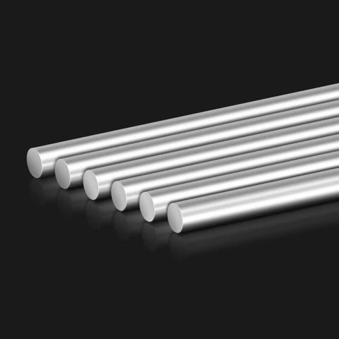 Six Pieces 304 Stainless Steel Round Rods 3mm By 300mm Lathe Bar Stock Solid Shaft Rods For DIY Projects Toy Cars Helicopters Airplanes Durable Rust Resistant