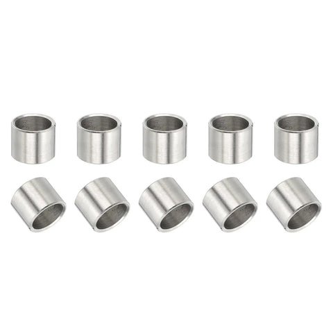 304 Stainless Steel Round Spacers Pack Of 10 Bore Five Sixteenths Inch OD Three Eighths Inch Length Five Sixteenths Inch Unthreaded Screw Standoffs