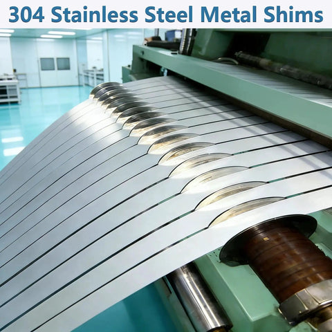 50 Piece Shim Stock Assortment 304 Stainless Steel Shims 2 Inch By 6 Inch For Precise Gaps And Leveling Ten Thicknesses from 0.0007 Inch