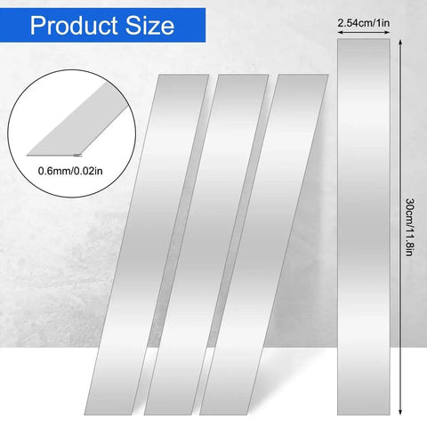 10 Pcs 12 Inch Stainless Steel Shim Stock Strips 0.02 Inch Thick 1 Inch Wide 304 Stainless Steel Rust Resistant