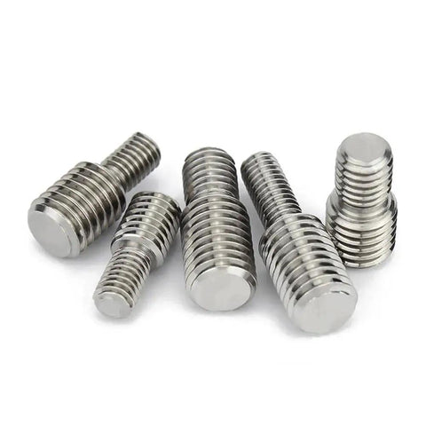 304 Stainless Steel Double Head Male to Male Thread Adapter M3 to M20 in a group, showcasing different thread sizes and angles.