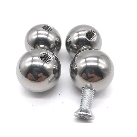 304 Stainless Steel Threaded Steel Ball, Half-Hole Threaded Steel Ball, M2 Drilled Threaded Steel Ball, 20mm diameter, 3 pcs pack