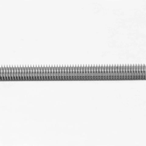 Versatile 304 stainless steel fully threaded rods deliver strong, secure, continuous threading for DIY projects, 3/8 inch diameter, side view.