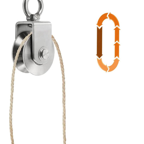 Pulley,Pulley Wheel, 2pcs Heavy Duty Sheaves Track Pulley,304 Stainless Steel Directional Roller shown with rotating ring