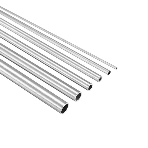304 Stainless Steel Tube, 1mm 2mm 3mm 4mm 5mm 6mm OD 0.15mm/0.6mm Wall Thickness 300mm Length, Pack of 6, side view
