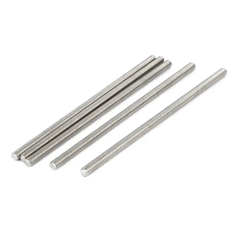 Durable 304 stainless steel fully threaded rod, 3/8-16 thread, 12 inches long, two-pack, shown on white background.