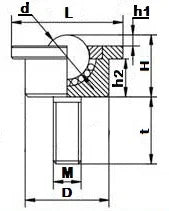 308 lbs load capacity Heavy Duty Machined Steel Ball Transfer Unit - M10 threaded bolt Bearing transfer