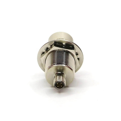 Front view of 30 Mm Inductive Proximity Sensor With Eddy Current Switch For Metal Detection, TRC30-10DN2 Model, metal housing.