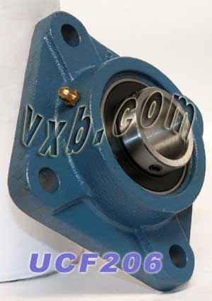 30mm Bearing UCF-206 + Square Flanged Cast Housing Mounted Bearing
