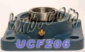30mm Bearing UCF-206 + Square Flanged Cast Housing Mounted Bearing
