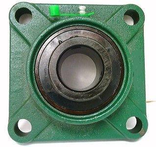 30mm Bearing UCF206 Black Oxide Plated Insert + Square Flanged Cast Housing Mounted Bearing