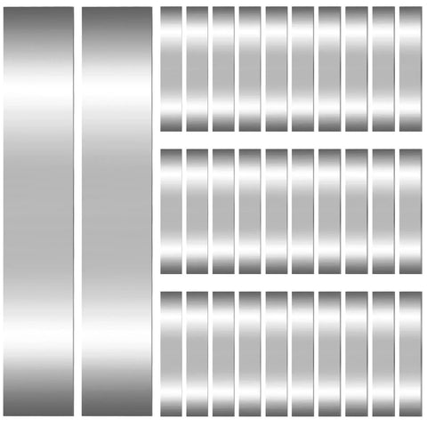 Pro Grade 30 Piece Shim Stock Set In 304 Stainless Steel For Precise Leveling And Gap Filling On Kitchen And Home Projects