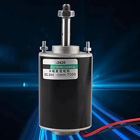 Front view of 30W CW/CCW High Speed Permanent Micro DC Magnet Motor Low Noise Permanent Magnet DC Motor for DIY Generator (12V 3500rpm)