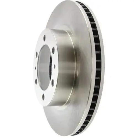 Centric C-Tek front brake rotor, vented silver rotor with six-bolt hub for Toyota.