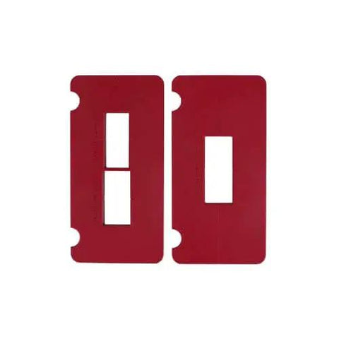 Red latch templates for self clamping door hinge jig with pro grade adjustments, fit standard 1 3/8 and 1 3/4 inch doors